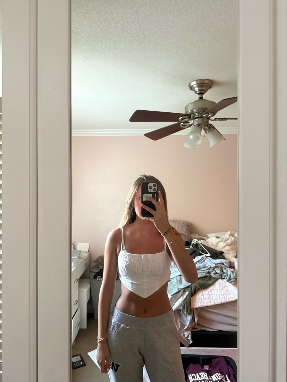 Kendall & Kylie White Cropped Cami Top
